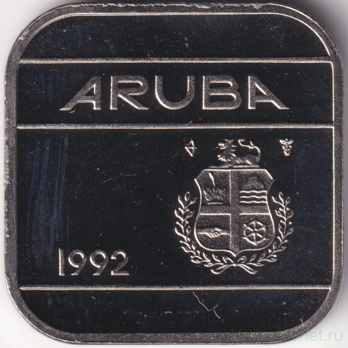 Монета. Аруба. 50 центов 1992 год.