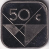Монета. Аруба. 50 центов 1992 год.