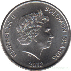 Монета. Соломоновы острова. 10 центов 2012 год.