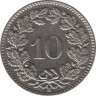 Монета. Швейцария. 10 раппенов 1933 год. рев.