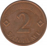 Монета. Латвия. 2 сантима 2007 год. рев.
