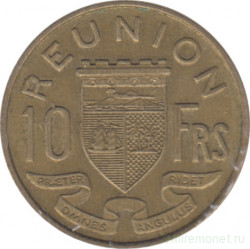 Монета. Реюньон. 10 франков 1964 год.