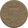 Монета. Реюньон. 10 франков 1964 год. рев.