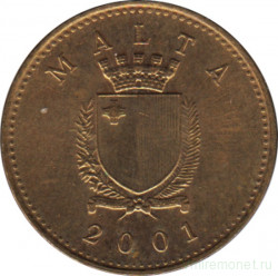 Монета. Мальта. 1 цент 2001 год.