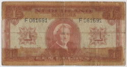 Банкнота. Нидерланды. 1 гульден 1945 год.
