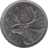 Монета. Канада. 25 центов 1983 год. ав.