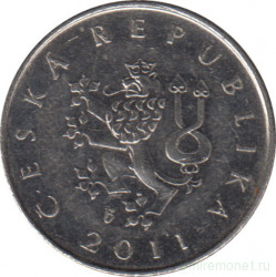 Монета. Чехия. 1 крона 2011 год.