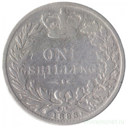 Монета. Великобритания. 1 шиллинг (12 пенсов) 1883 год. 