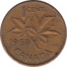 Монета. Канада. 1 цент 1958 год. ав.