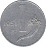 Монета. Италия. 1 лира 1951 год. ав.