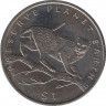 Монета. Либерия. 1 доллар 1995  год. Берегите Землю! Леопард. ав.