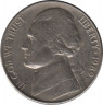  Монета. США. 5 центов 1989 год. Монетный двор D. ав.