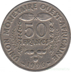 Монета. Западноафриканский экономический и валютный союз (ВСЕАО). 50 франков 1996 год.