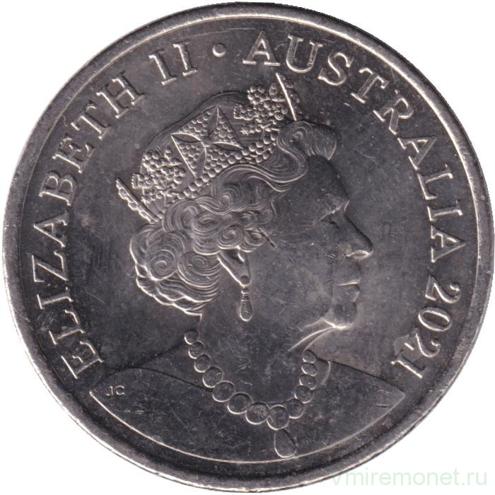 Монета. Австралия. 20 центов 2021 год.