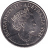 Монета. Австралия. 20 центов 2021 год.