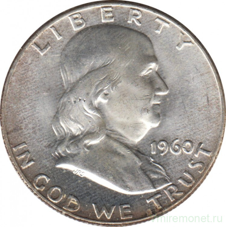 Монета. США. 50 центов 1960 год. Франклин.