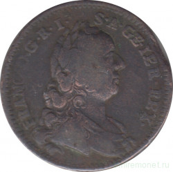 Монета. Австрийская империя. 1 крейцер 1762 год. Франц I. Монетный двор W.