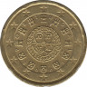 Монета. Португалия. 20 центов 2002 год. ав.