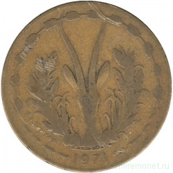 Монета. Западноафриканский экономический и валютный союз (ВСЕАО). 10 франков 1971 год.