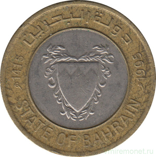 Монета. Бахрейн. 100 филсов 1995 год.