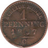 Монета. Пруссия (Германия). 2 пфеннига 1867 год. (C). ав.
