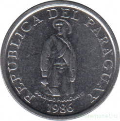 Монета. Парагвай. 1 гуарани 1986 год.