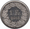 Монета. Швейцария. 1 франк 2013 год. ав.