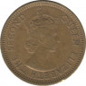 Монета. Гонконг. 5 центов 1964 год. рев.