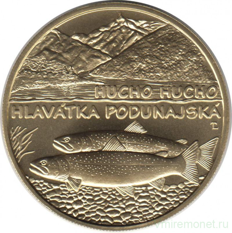 Монета. Словакия. 5 евро 2025 год. Дунайский лосось. Монета. Словакия. 5 евро 2025 год. Дунайский лосось.