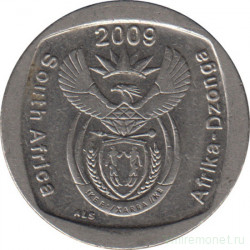 Монета. Южно-Африканская республика (ЮАР). 1 ранд 2009 год.