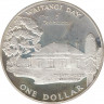 Монета. Новая Зеландия. 1 доллар 1977 год. 25 лет правления Елизаветы II. Серебро. ав.