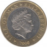 Монета. Великобритания. Остров Мэн. 2 фунта 2000 год. рев.