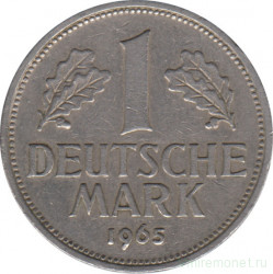 Монета. ФРГ. 1 марка 1965 год. Монетный двор - Мюнхен (D).