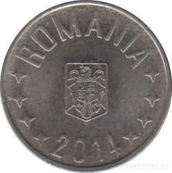 Монета. Румыния. 10 бань 2014 год.