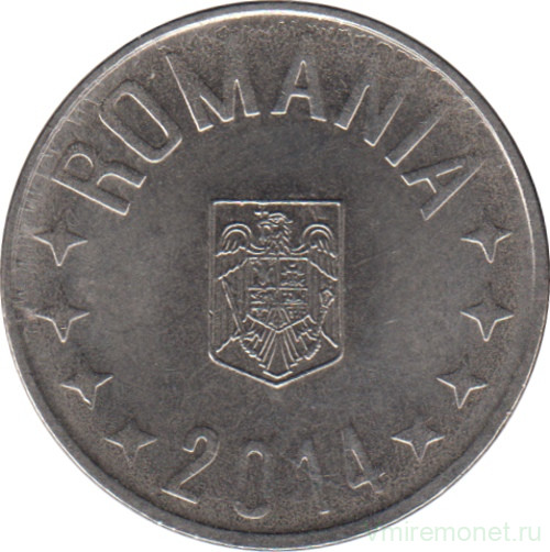 Монета. Румыния. 10 бань 2014 год.