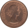 Монета. Великобритания. 1 фартинг 1955 год.