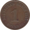 Монета. Германия (Германская империя 1871-1922). 1 пфенниг 1912 год. (А). ав.