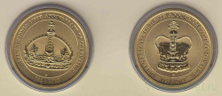 Монета. Австралия. Набор 2 штуки. 1 доллар 2013 год. Юбилеи коронаций Виктории и Елизаветы II. В конверте.
