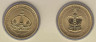 Монета. Австралия. Набор 2 монеты 1 доллар 2013 год. Юбилеи коронаций Виктории и Елизаветы II. В конверте. ав.