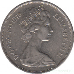 Монета. Великобритания. 10 пенсов 1976 год.