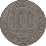 Монета. Чад. 100 франков 1975 год.