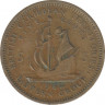 Монета. Британские Восточные Карибские территории. 5 центов 1962 год. ав.
