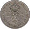  Монета. Великобритания. 1 флорин (2 шиллинга) 1948 год. ав.