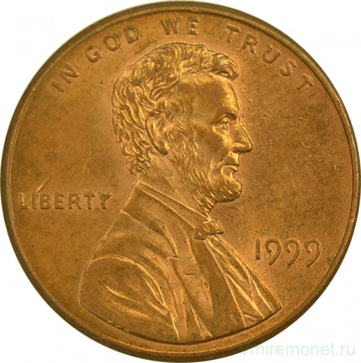 Монета. США. 1 цент 1999 год.