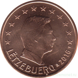 Монета. Люксембург. 5 центов 2016 год.
