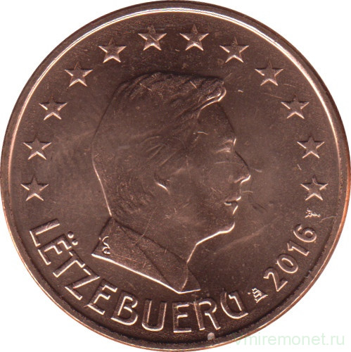 Монета. Люксембург. 5 центов 2016 год.