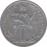 Монета. Французская Полинезия. 2 франка 2001 год. ав.