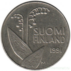 Монета. Финляндия. 10 пенни 1991 год.