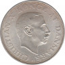 Монета. Дания. 2 кроны 1937 год.  25 лет правления Кристиана X. ав.