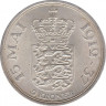 Монета. Дания. 2 кроны 1937 год.  25 лет правления Кристиана X. рев.